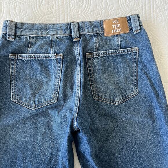 Free People We the Free CRVY Siren Low Rise Straight Leg Jeans Raw Hem 29 - Picture 6 of 6